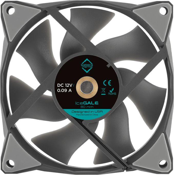 Ventilator për kompjuter Iceberg IceGALE 80 mm, (ICEGALE08-B0A), i hirtë