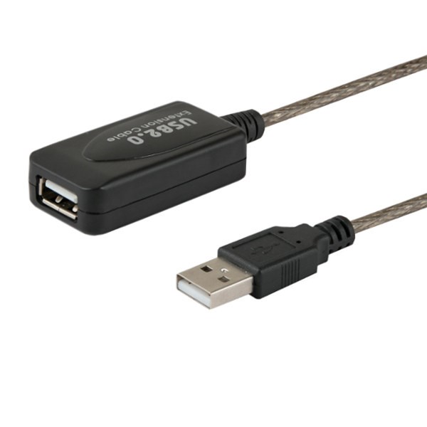 Kabllo USB Savio CL-130, USB-A në USB-A, 10m, e zezë