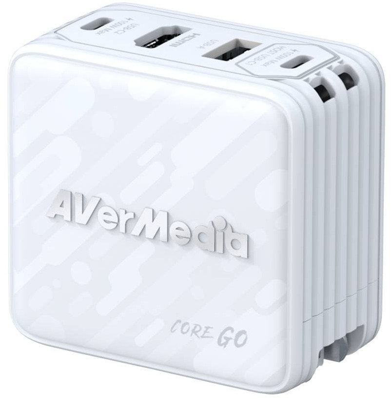 Dock karikues AVerMedia Core GO GC313, 100W GaN, HDMI, i bardhë