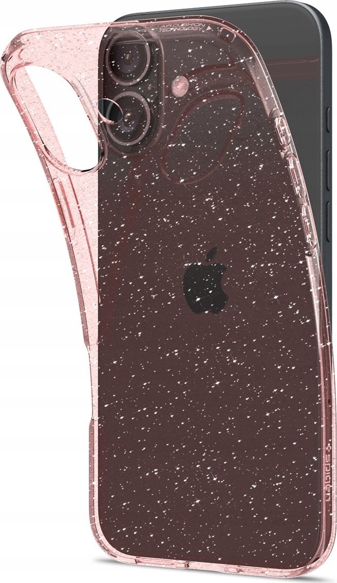 Mbulesë telefoni Spigen Liquid Crystal Glitter, për iPhone 16, TPU, Rose Quartz me shkëlqim