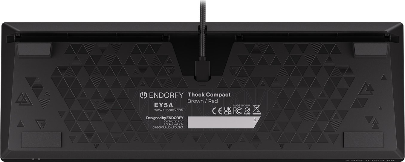 Tastierë mekanike Endorfy Thock Compact, USB, Kailh Red, RGB, e zezë