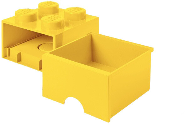 Kuti ruajtje me sirtar LEGO, e verdhë