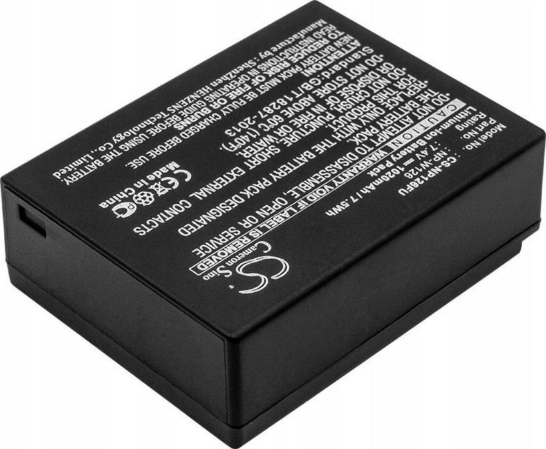 Bateri kamerë Cameron Sino NP-W126 NP-W126S, 1020mAh, Li ion, e zezë