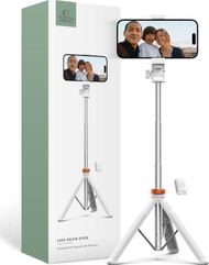 Selfie stick tripod Tech-Protect L03S, Bluetooth, 148 cm, i bardhë