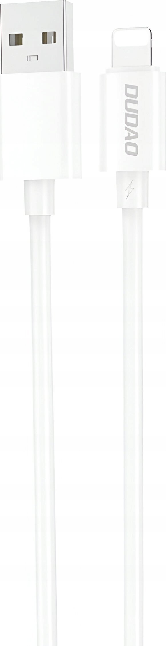Kабел за полнење Dudao L4SL, USB A во Lightning, 2A, 1m, бел