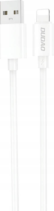 Kабел за полнење Dudao L4SL, USB A во Lightning, 2A, 1m, бел