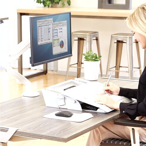 Mbajtëse dokumentesh Fellowes Hana, sipërfaqe shkrimi, gri çeliku