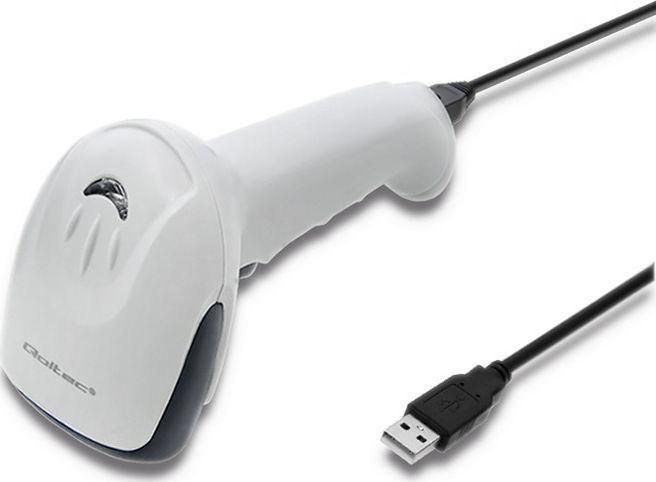 Lexues barkodësh Qoltec 50865, 1D, me kabllo, i zi