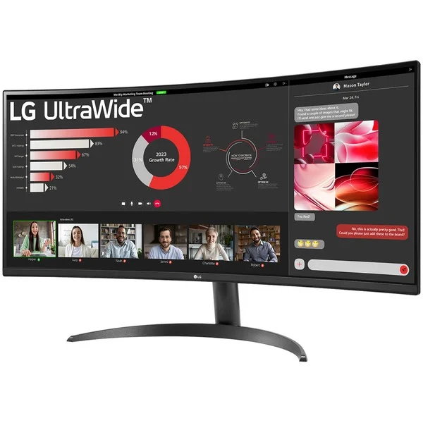 Monitor LG 34WR50QK-B, 34", Wide Quad HD, i zi