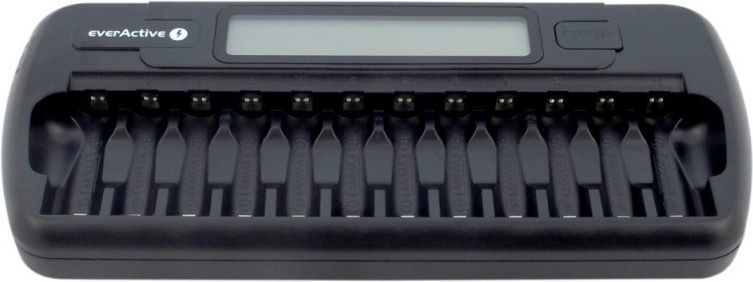 Karikues EverActive NC-1200 për 12x bateri AAA/AA, i zi