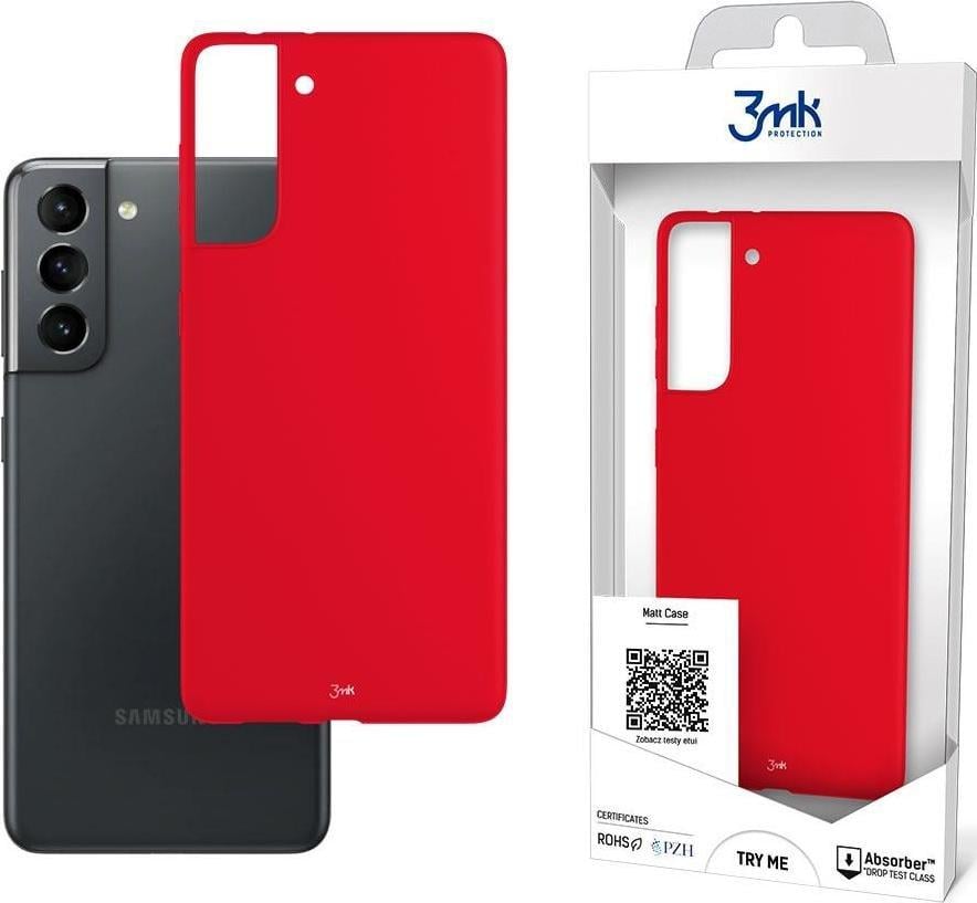 Futrollë 3MK për Samsung Galaxy S21 5G Matt Case, TPU, mat, e kuqe
