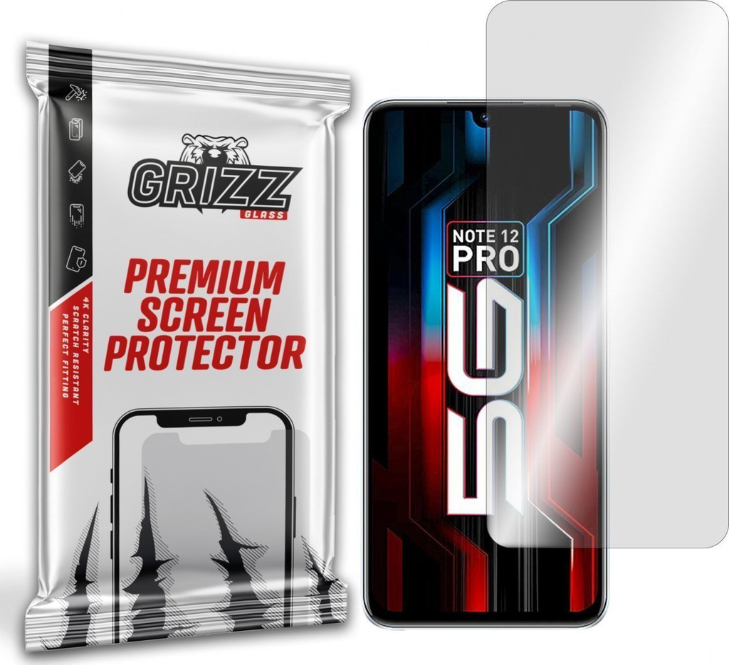 Folie mbrojtëse ekrani GrizzGlass Hydrogel Film, për Infinix Note 12 Pro 5G, transparente