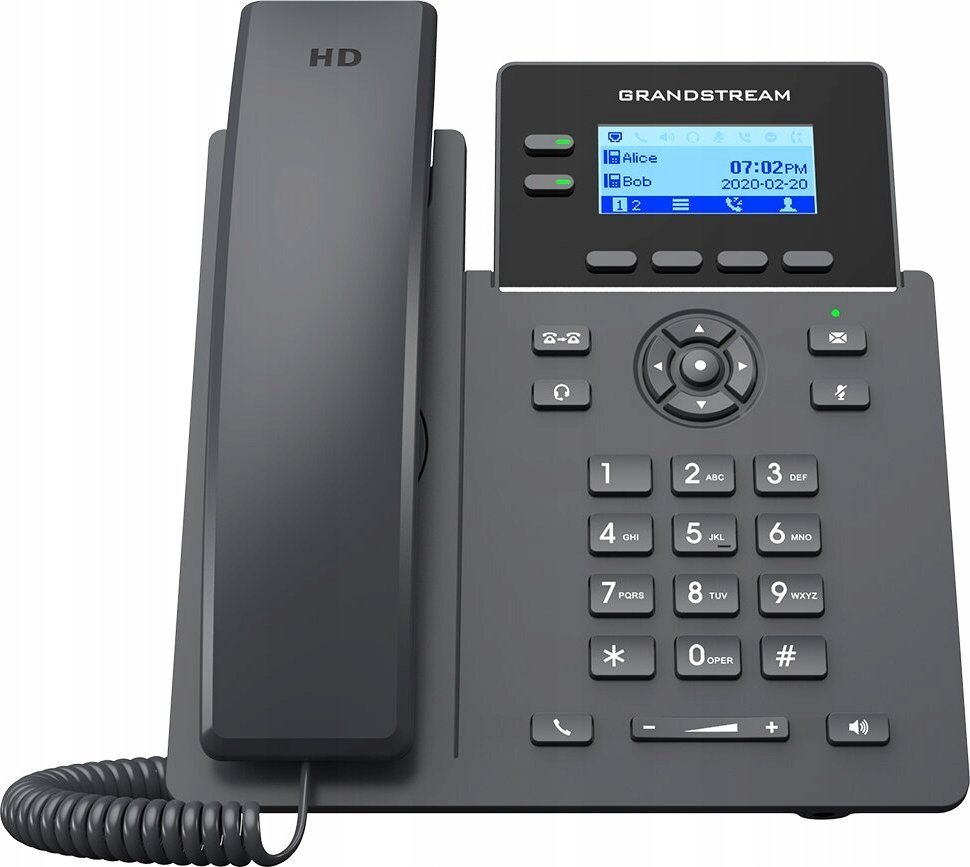 Telefon IP Grandstream GRP2602G, 2 linja, 4 llogari SIP, PoE Gigabit, i zi