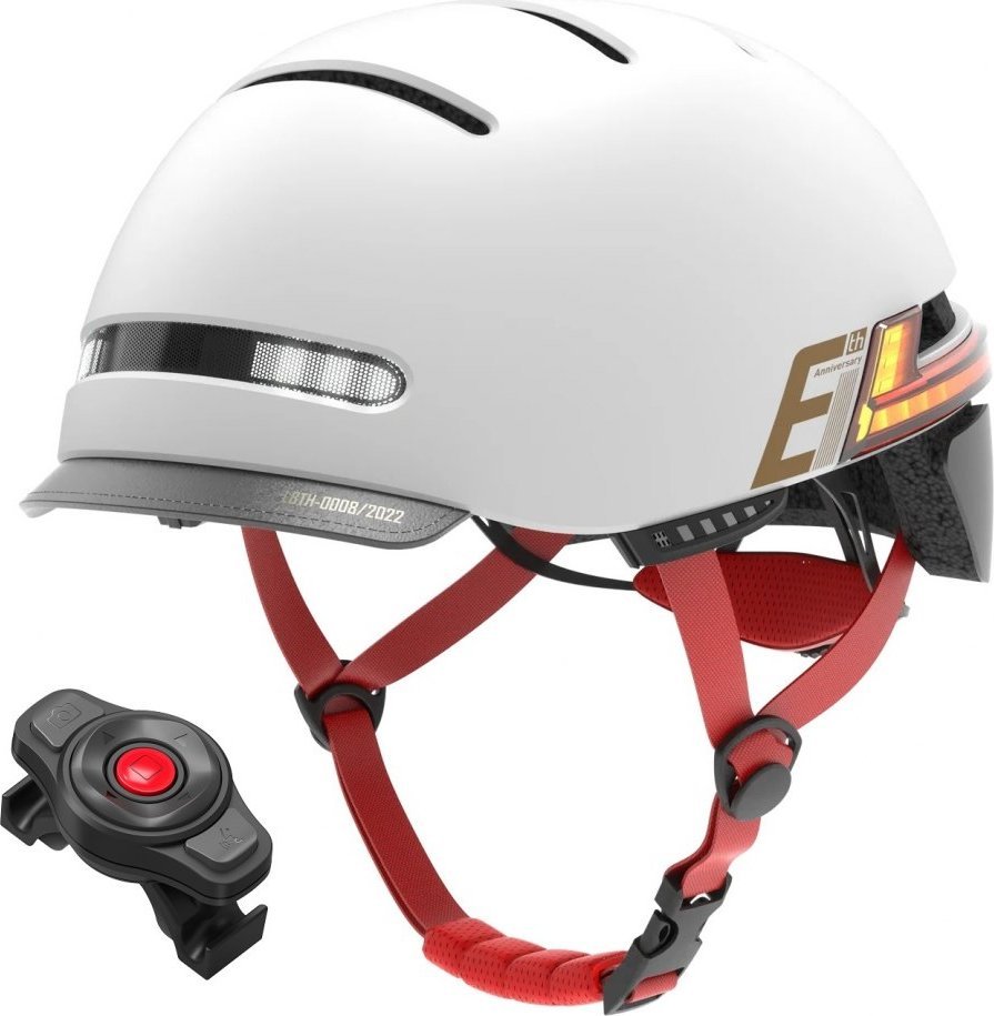 Helmetë urbane Livall BH51M NSO, Bluetooth JBL, LED, L, gri e çelët