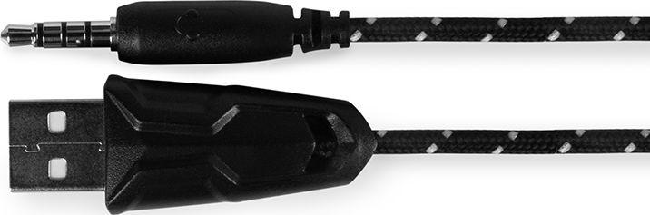 Kufje MODECOM Volcano MC-849 Shield 2 (S-MC-849-SHIELD2), Mini Jack 3.5 mm Usb, 2.2 m, e zezë