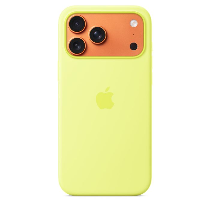 Apple iPhone 17 Pro Max Silicone Case with MagSafe, Neon Yellow