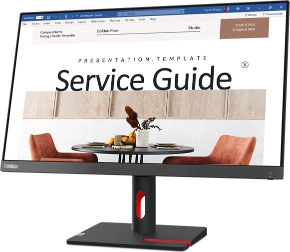 Монитор Lenovo S24i-30, 23.8", Full HD, црн