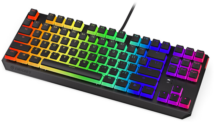 Tastierë Endorfy Thock TKL Pudding Blue, Kailh Blue, US, e zezë