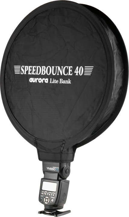 Reflektor softbox Aurora SB-40 Speedbounce, kompakt, për blic reporter, i zi