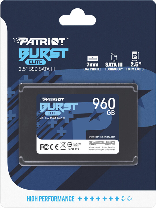 Disk Patriot Burst Elite, 2.5 "- 960GB