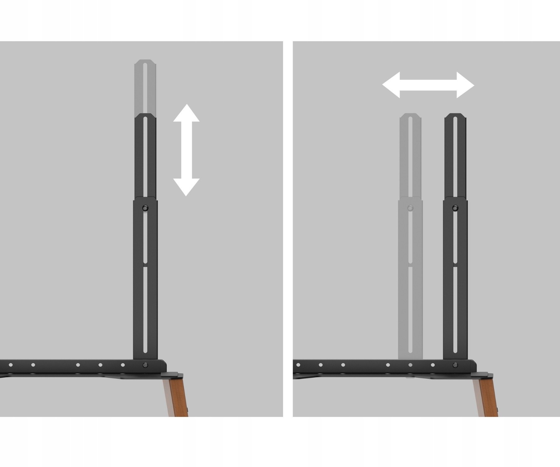 Stendë dyshemeje për TV Brateck FS36-46F-02, 49-75", deri 40 kg, e zezë