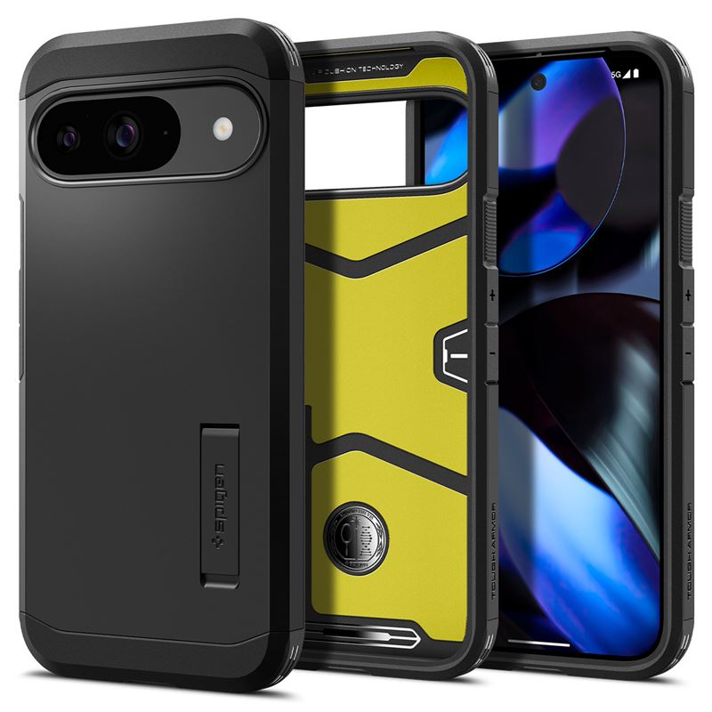 Mbrojtëse Spigen Tough Armor për Google Pixel 9/9 Pro, e zezë