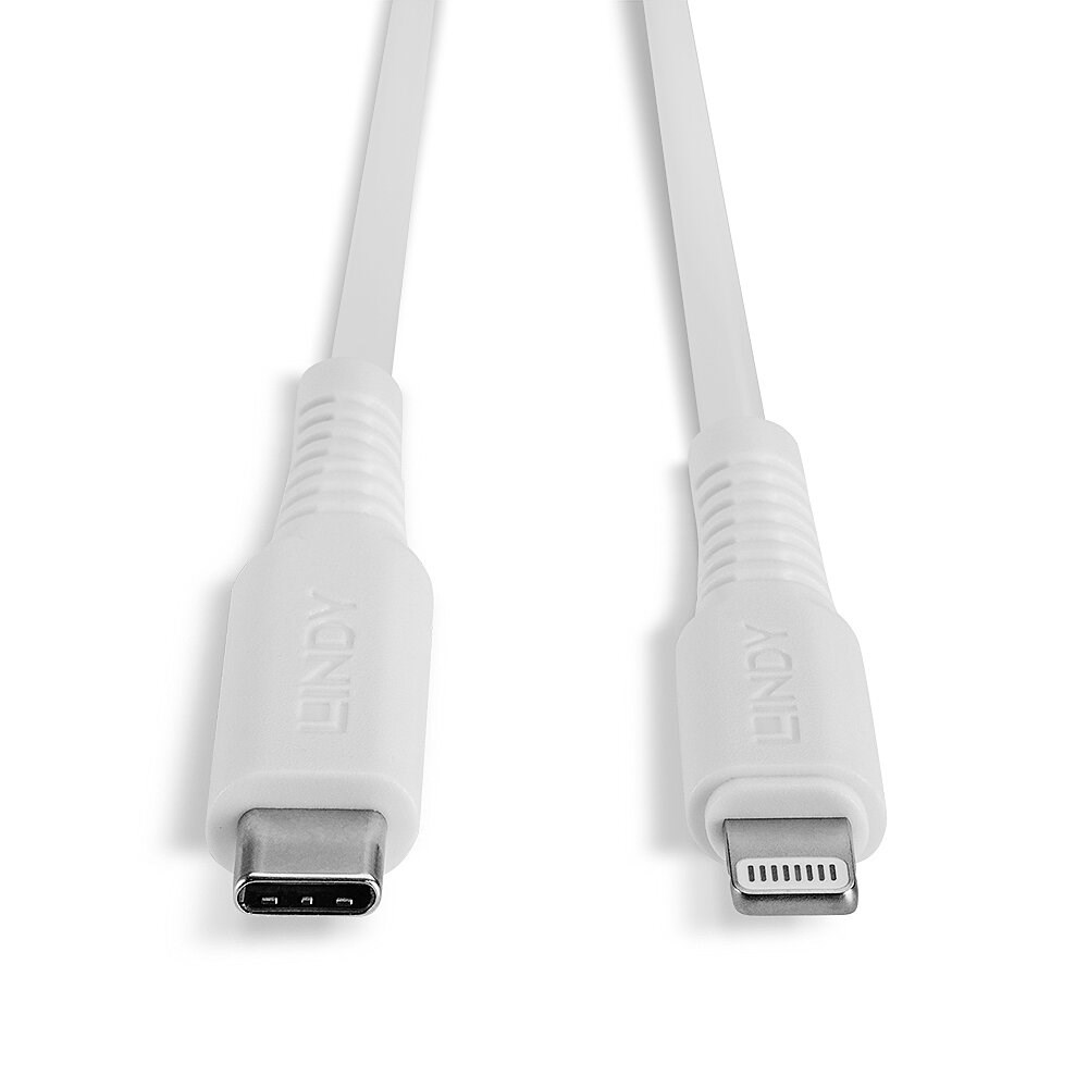 Kabllo USB 2.0 Lindy, Apple Lightning në USB-C, 3 m, e bardhë