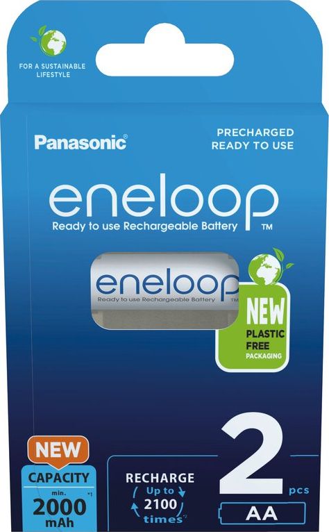Bateri të rikarikueshme Panasonic Eneloop AA, 2000mAh, paketim 2 copë