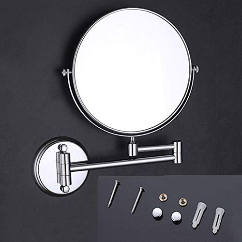 Pasqyrë muri FCS, 3X zmadhim, 8", dyanshe, Brushed nikel