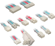 Set zgjatues kabllosh Kolink Core Pro 12VHWPR Type 1, 16AWG, me krehësa metalikë, i bardhë blu neon rozë
