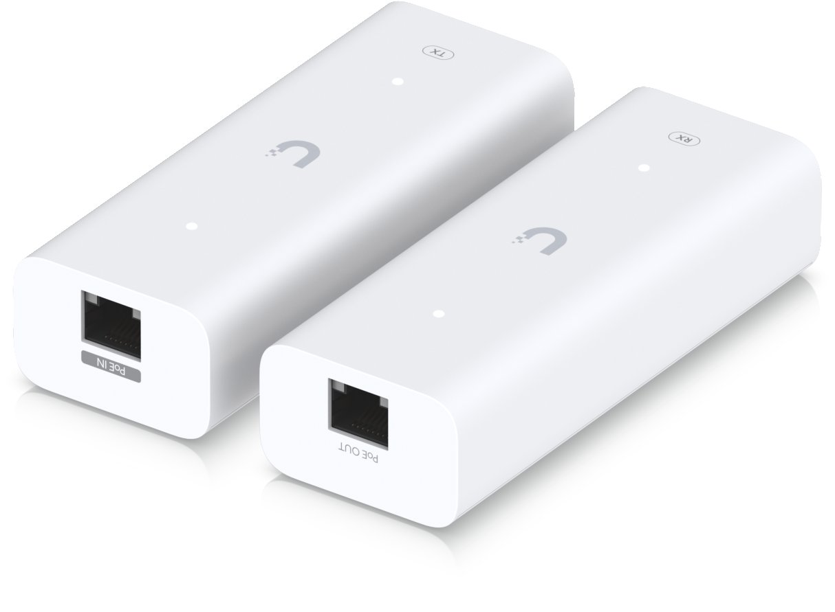 Kit PoE Ubiquiti Networks PoE Over 2 Wire Retrofit Extender, transmetues dhe marrës, për rrjet PoE mbi 2 përçues
