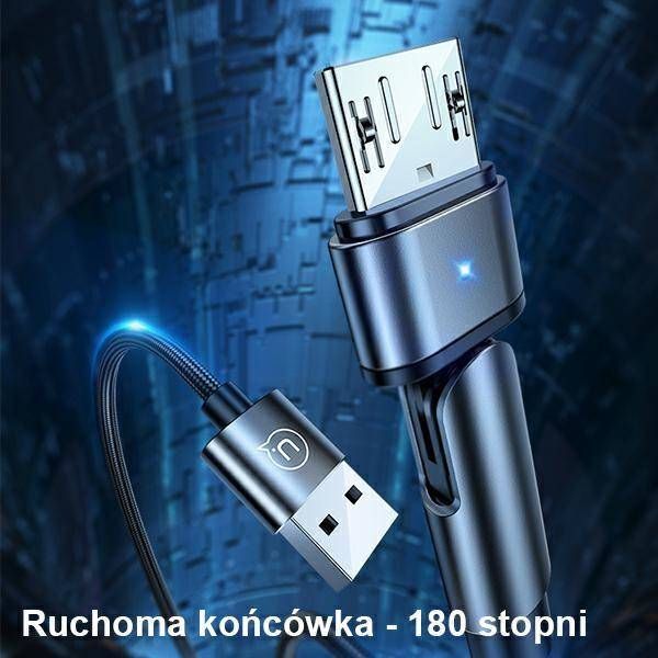 Kabllo USB Usams US-SJ298, USB A në microUSB, 1 m, e gjelbër