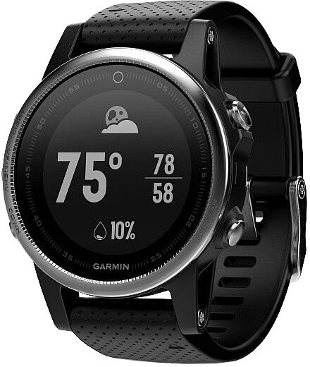 Слика на Orë e mençur Garmin fenix5S, e argjendtë, rrip i zi