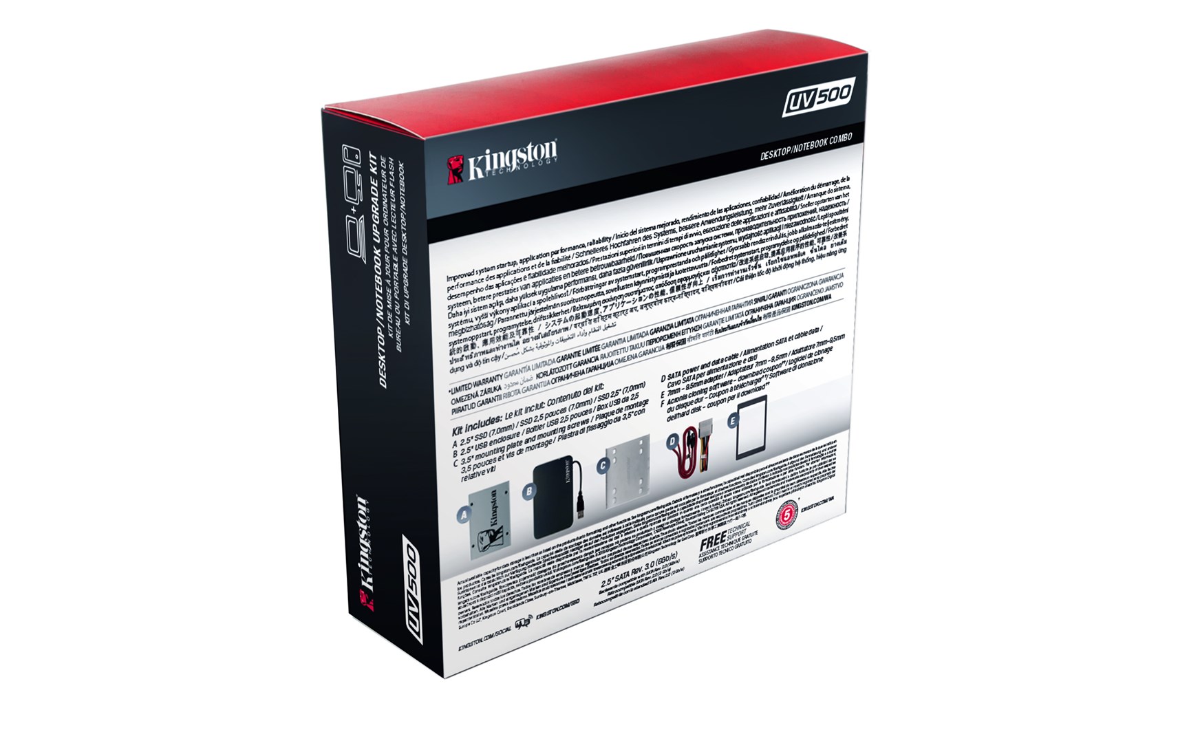 Диск SSD Kingston UV500, 2.5\", 1.92TB, SATA 6Gb/s