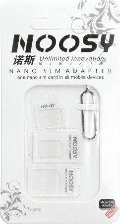 Adapter SIM NOOSY 3in1, Nano dhe Micro në SIM, i bardhë
