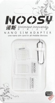 Adapter SIM NOOSY 3in1, Nano dhe Micro në SIM, i bardhë