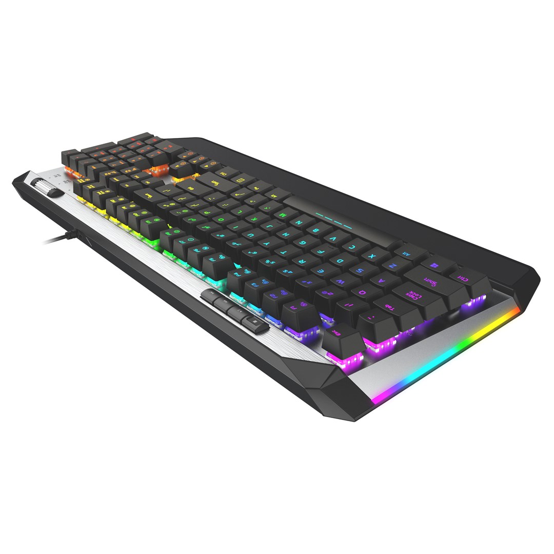 Tastierë mekanike Gaming Patriot Memory V765, USB, RGB, e zezë / e hirtë