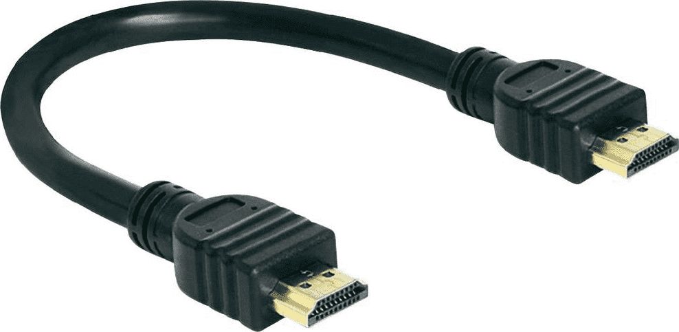 Kabllo Delock HDMI në HDMI, 0.2m, e zezë