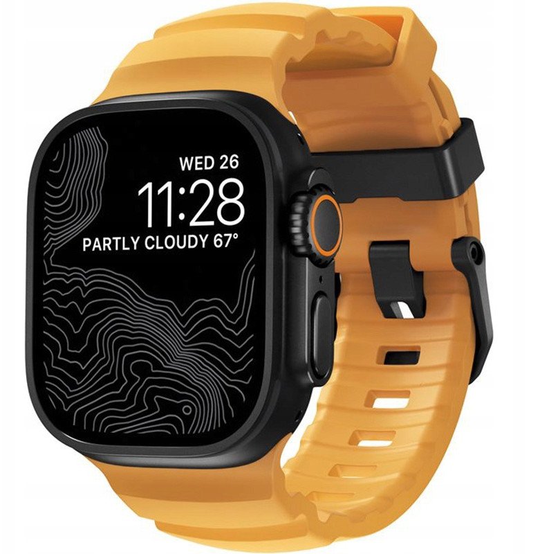 Rrip ore Rocky Point Band Sol, 46mm 49mm, kompatibil me Apple Watch, ngjyrë Sol me detaje të zeza