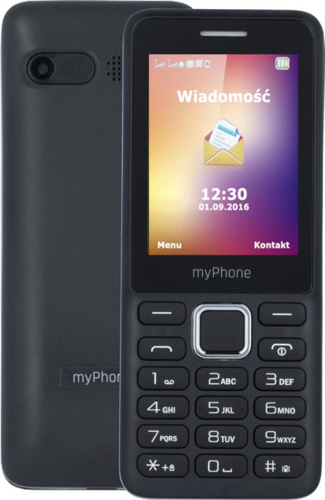 myPhone 6310, две СИМ-картички, црна