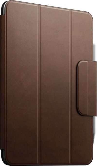 Këllëf lëkure Nomad Leather Folio për Apple iPad Pro 13" M4, me mbulesë magnetike, kafe
