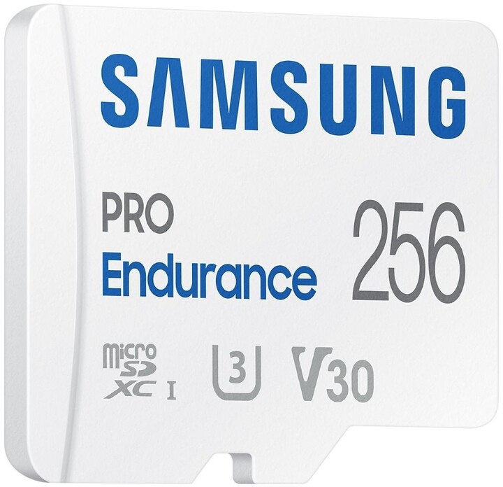 Kartë memorie Samsung Micro SDXC 256GB PRO Endurance UHS-I U3 (Class 10) + përshtatës SD
