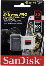 SanDisk Extreme PRO microSD UHS-I картичка, 32 GB, со SD адаптер