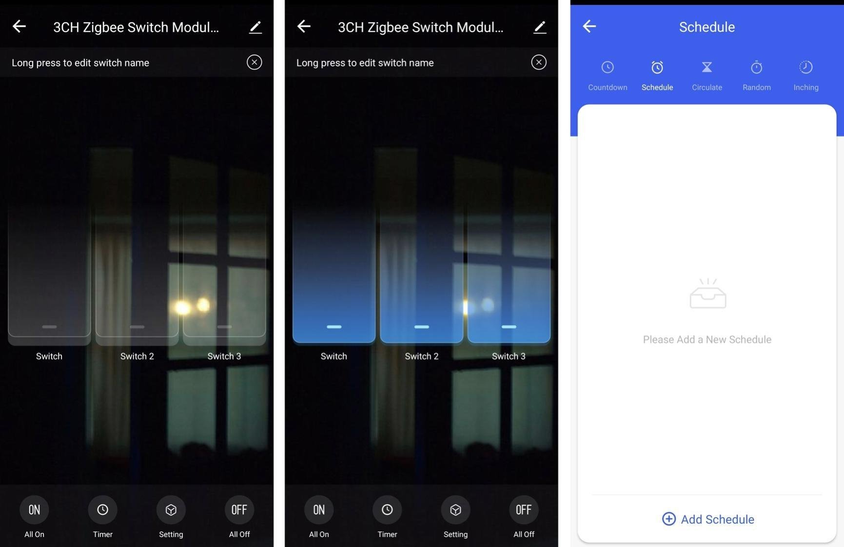 Modul rele inteligjent OXT mini, 3 qarqe, ZigBee TUYA