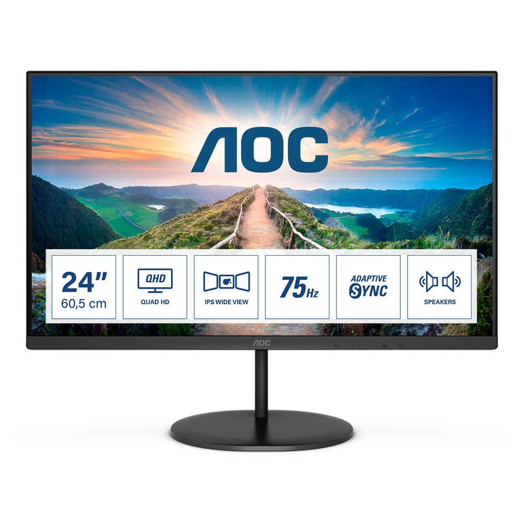 Monitor AOC V4 Q24V4EA, 23.8", 2560 x 1440, 75 Hz, i zi