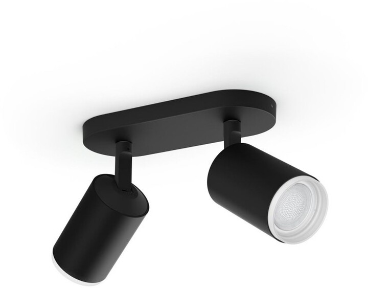 Dritë Philips Hue Fugato GU10, 2x5.7W, e zezë