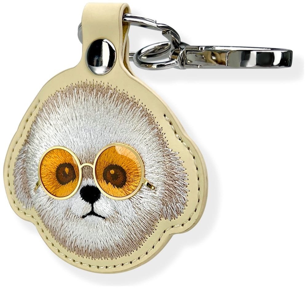 Носач Nimmy за Apple AirTag Cool Dog, метал и текстил, каки