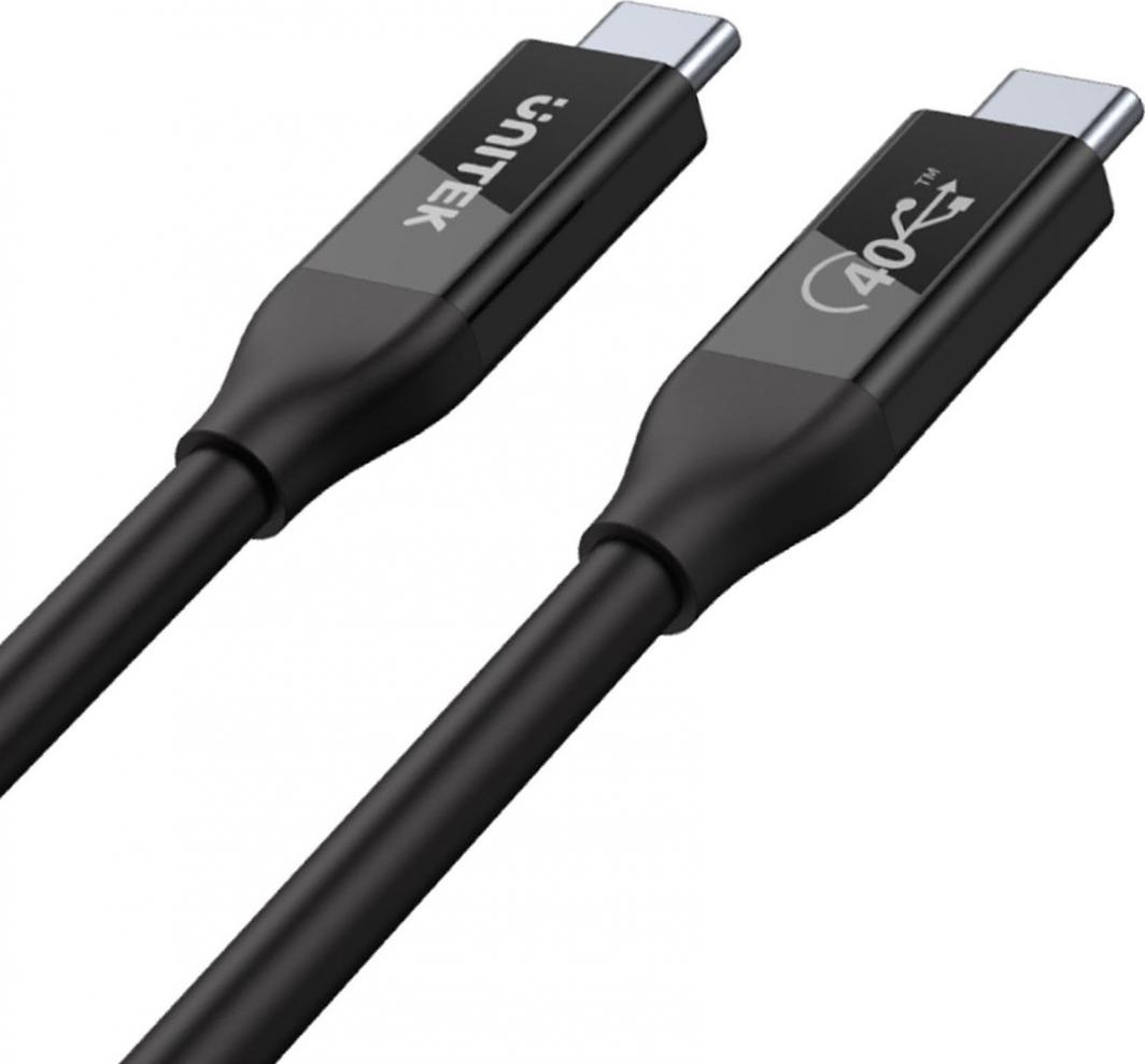 UNITEK C14100BK-0.8M USB4 Gen 2x2 USB-C Кабел, Црн