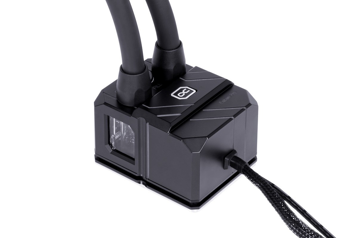 Ftohës me ujë Alphacool 13074, 12 cm, i zi