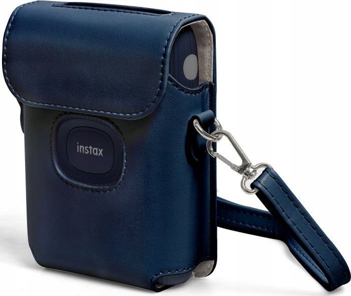 Këllëf LoveInstant për Fujifilm Instax Mini Link 2, lëkurë eko, me rrip, blu navy